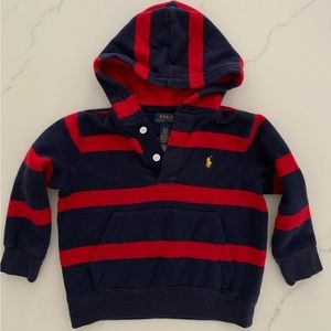 Polo Ralph Lauren 2T Thick Cotton Hooded Pullover like new